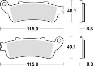 TRW szinterezett hátsó fékbetétek STREET HONDA NT 650 V DEAUVILLE '02–'05 / VFR 800 '98–'13 / XL 1000 V '99–'13 / CBR 1100 '97–'08 / STX 1300 '02–'16 / VT 1300 '10–'16 / VTX 1800 '01–'08, nordicamoto.ro