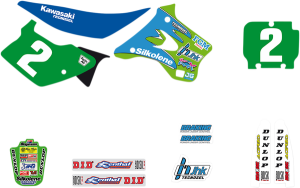 Graphics Kit Blue, Green, White, 2, nordicamoto.ro