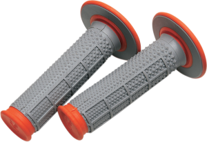Tapered Dual-compound Grips Gray, Orange, 1, nordicamoto.ro