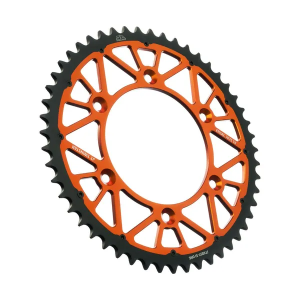 JT SPROCKETS Twinstar acél-alumínium hibrid lánckerék, fekete, narancssárga , nordicamoto.ro
