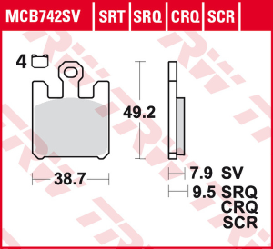 Srt Series Sindered Front Brake Pads