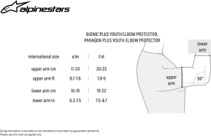 Alpinestars Bionic Plus Black gyermek könyökvédők, nordicamoto.ro