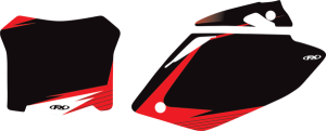 Pre-cut Graphic Number Plate Kit Red, 1, nordicamoto.ro