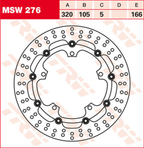 Round Floating Brake Rotor, 2, nordicamoto.ro
