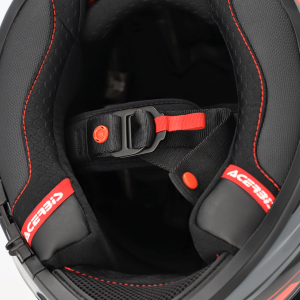 Acerbis Tarmak-X teljes arcú sisak, szürke/piros, M-es méret, 3, nordicamoto.ro