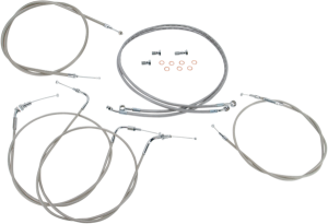 Stainless Handlebar Cable/line Kit Silver