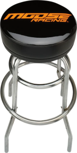 MOOSE RACING Bar Stool Black, Orange, Chrome Plated 