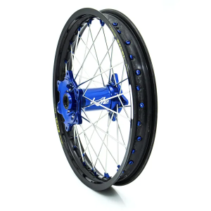 Elite Mx-en kerék, ezüst küllők, fekete, kék, ezüst