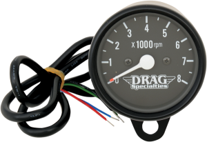 2.4(r) Mini Electronic 8000 Rpm Tachometer Black, 1, nordicamoto.ro
