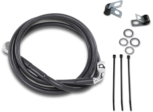 Extended Length Black Vinyl Brake Line Kit Black