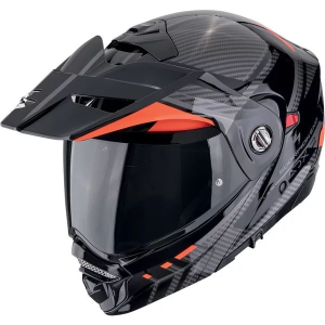 SCORPION ADX-2 LEWIS M fekete/piros felhajtható túra- és kalandmotoros sisak, 2, nordicamoto.ro