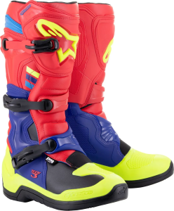 Cizme Alpinestars Tech 3 Fluorescent Yellow/Red/Blue/Black