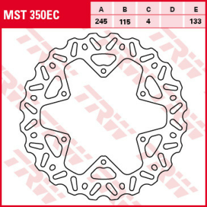 TRW hátsó fékrotor Yamaha YZ / WRF 125/250/426/450 modellekhez (2002–2017)