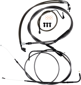 Standard Midnight Braided Handlebar Cable/brake Line Kit Black