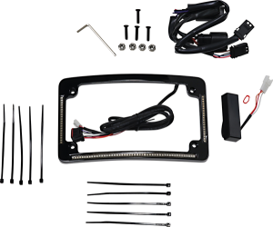 Plug & Play Run/brake/turn Led Radius License Plate Frame Amber, Red, White, 2, nordicamoto.ro