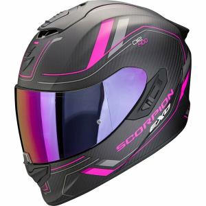 SCORPION EXO-1400 EVO II CARBON AIR MIRAGE teljes arcú bukósisak, fekete/zöld, M méret, 5, nordicamoto.ro