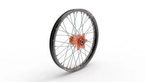 Elite Mx-en kerék, A60, ezüst küllők, fekete, narancssárga, ezüst, 1, nordicamoto.ro