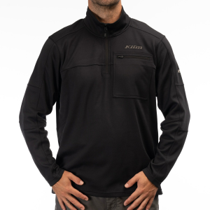 Pulover Klim Glacier 1/4 Zip Mid Layer Dark Olive - Black, 1, nordicamoto.ro