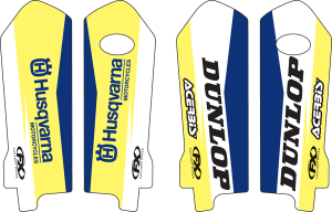 Lower Fork Guard Graphics Blue, White, Yellow