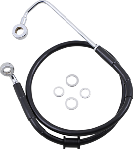 Stainless Steel Brake Line Kit Black, Vinyl Coated, 1, nordicamoto.ro
