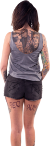 Women's Skull And Crossbones Loose Tank Top Gray M, 2, nordicamoto.ro