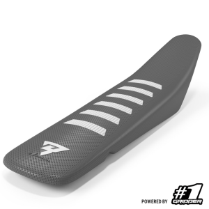 ONEGRIPPER MR74 V2 RIBBED Edition univerzális üléshuzat, sötét szürke/fehér – Mario Roman – Enduro és motokrossz
