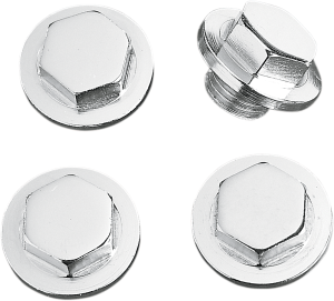 Chrome Cap Nut Kit Silver, 1, nordicamoto.ro