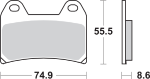 Hs Street Excel Sintered Front Brake Pads, 1, nordicamoto.ro