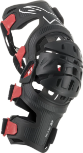 Alpinestars Bionic-10 szénszálas térdvédő – fekete/piros – jobb oldali – L, 1, nordicamoto.ro
