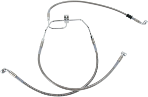 Stainless Steel Brake Line Kit Silver, Clear-coated, 2, nordicamoto.ro