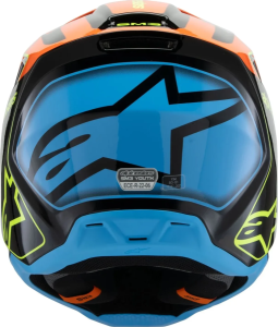 Alpinestars S-M3 Fray gyermek sisak, fekete/kék/narancssárga/sárga, S méret, 5, nordicamoto.ro