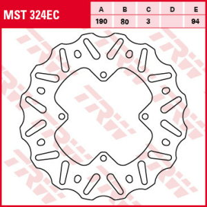 TRW hátsó féktárcsa a HONDA CR 80 '92–'02/CR 85 '03–'08/CRF 150 '07–'19 modellekhez