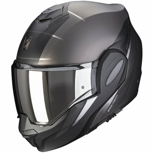 Casca modulara flip-back SCORPION EXO-TECH EVO PRIMUS Argintiu mat/Negru M, 1, nordicamoto.ro