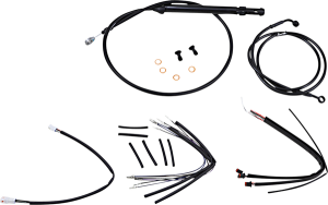 Handlebar Cable And Brake Line Kit For Burly Ape Handlebars Black