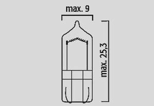 Filament Glass Wedge Bulbs Amber, 2, nordicamoto.ro