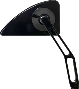 Mini Mirror W/v2 Cut-out Stem Silver, Chrome, 1, nordicamoto.ro