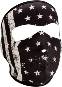 Full Mask Blk White Flag Black, White