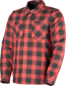 Fallblock flanelkabát, fekete, piros, L-es méret, 1, nordicamoto.ro