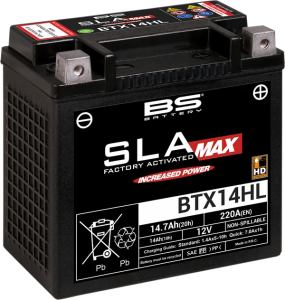 Sla Max Factory – Zárt AGM akkumulátor, karbantartásmentes, fekete, 1, nordicamoto.ro