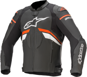 Alpinestars GP Plus R V3 bőrdzseki, fekete/fluo piros/fehér, nordicamoto.ro