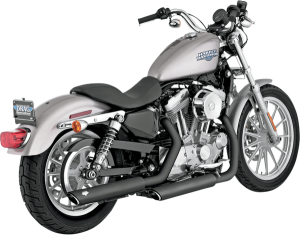 3(r) Round Twin Slash Slip-on Mufflers Black, 1, nordicamoto.ro
