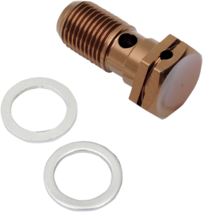 Aluminum Banjo Bolt Gold, Anodized