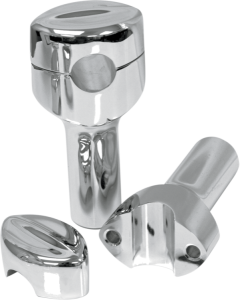 Hefty Handlebar Riser For 1-1/4(r) Handlebars Silver, 2, nordicamoto.ro