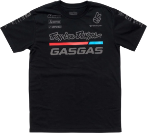 TLD GASGAS TEAM póló, fekete