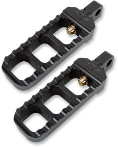 Adjustable Serrated Footpegs Black