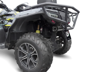 Lv One Evo rozsdamentes acél csúsztatható kipufogó ATV-hez, fekete