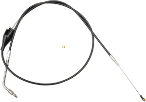 Black Vinyl Braided Handlebar Idle Cable Black 38 cm - 43 cm (15' - 17'), 1, nordicamoto.ro
