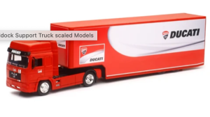 A Ducati csapat teherautójának 1:43-as méretarányú makettje, nordicamoto.ro