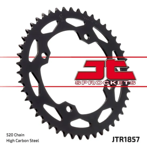 JT SPROCKETS indukciós edzésű, fekete-cink bevonatú hátsó lánckerék, fekete, cink , nordicamoto.ro