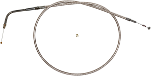Polished Stainless Steel Braided Throttle/idle Cable Silver